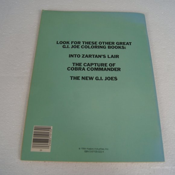 G.I.Joe Coloring Book - Mountain Attack! A Real American Hero - Marvel Books 80s - Picture 6 of 6